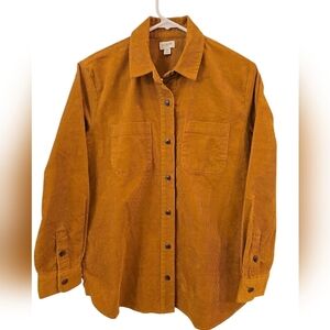 J. CREW OUTLET CORDUROY BUTTON-UP SHIRT/ JACKET. SIZE X-SMALL.